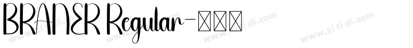 BRANER Regular字体转换 BRANER Regular字体转换